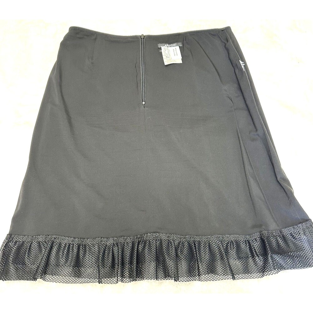 Apriori by Escada Black Stretch Tulle Hem Knee Length Pencil Skirt Sz 8 - Picture 14 of 14